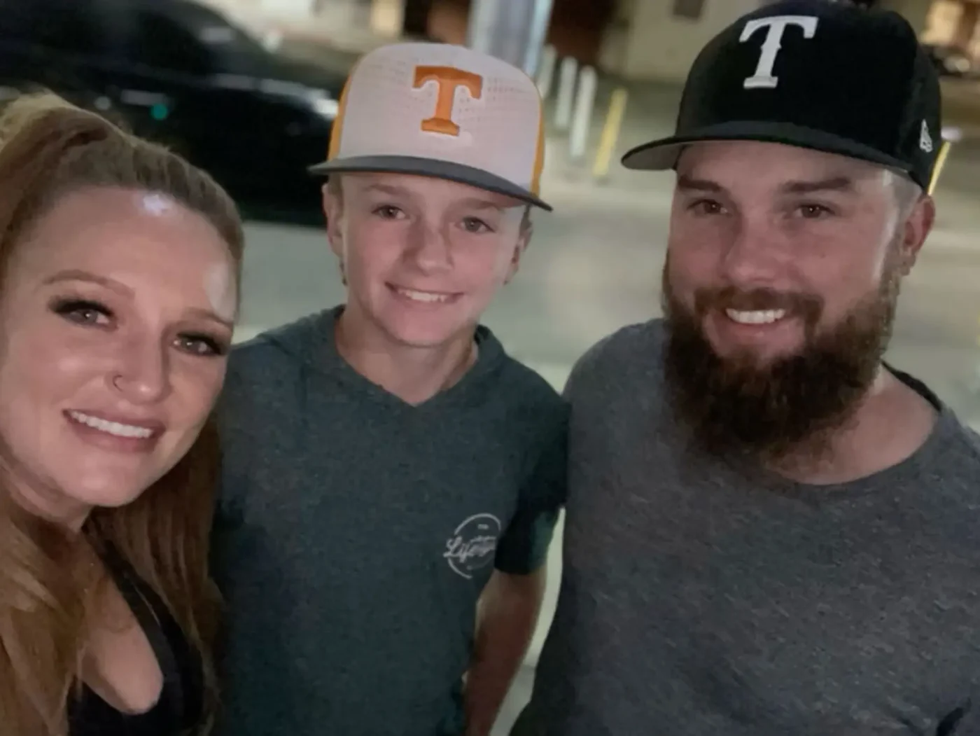 Maci Bookout, her son Bentley, and Taylor McKinney posing for a selfie.