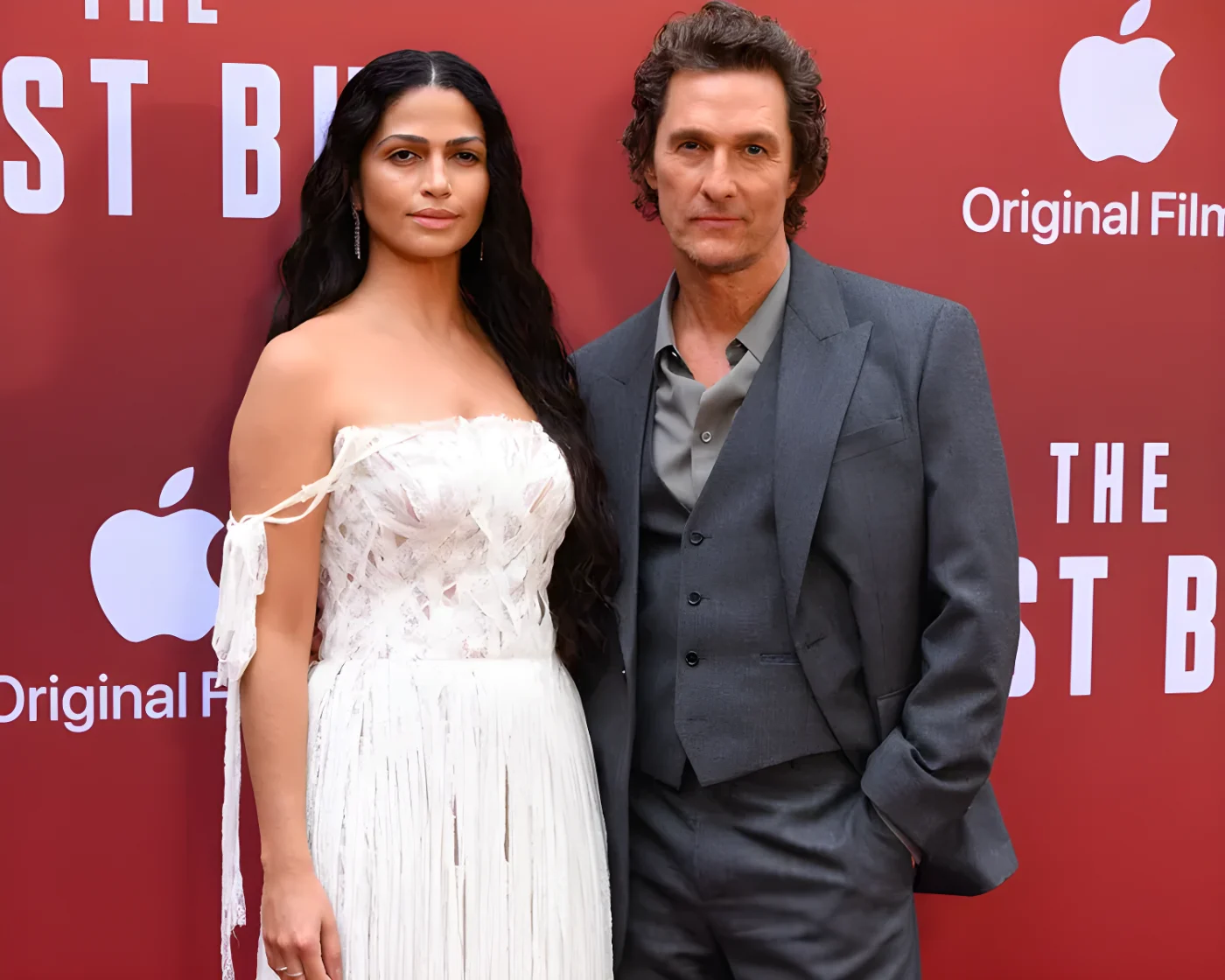Matthew McConaughey and Camila Alves standing together at an event