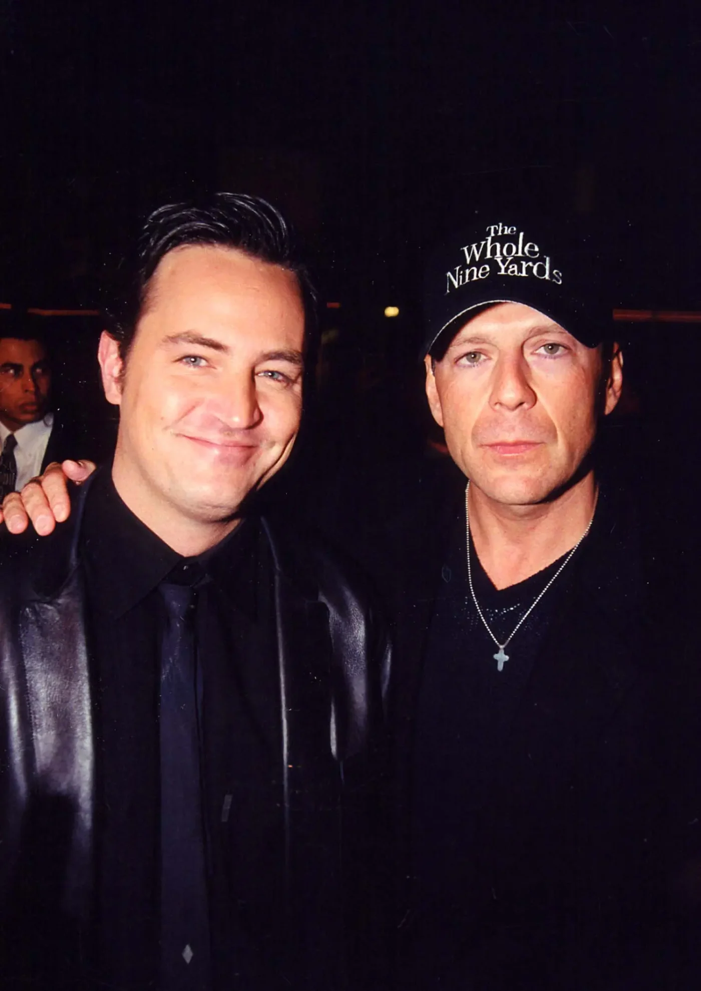 Matthew Perry and Bruce Willis at The Whole Nine Yards premiere.
