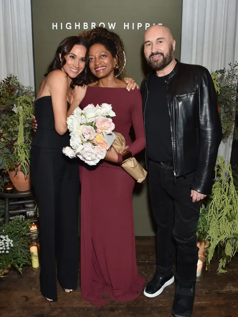 Meghan, Duchess of Sussex, Kadi Lee and Serge Normant at the Highbrow Hippie Launch Party