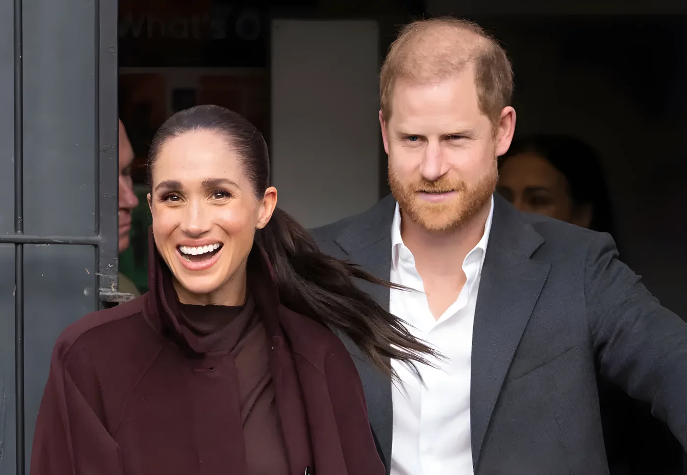 Meghan Markle and Prince Harry outside the Community Recording Studio (CRS) in Nottingham