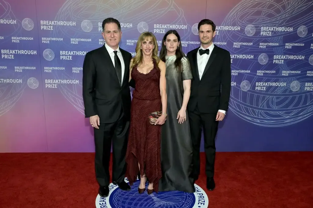 Michael Dell, Susan Dell, Alexa Dell, and Fred Choquette attend the 12th Breakthrough Prize Ceremony at Barker Hangar on April 18, 2026 in Santa Monica, California. (Photo by Lester Cohen/Getty Images for Breakthrough Prize)