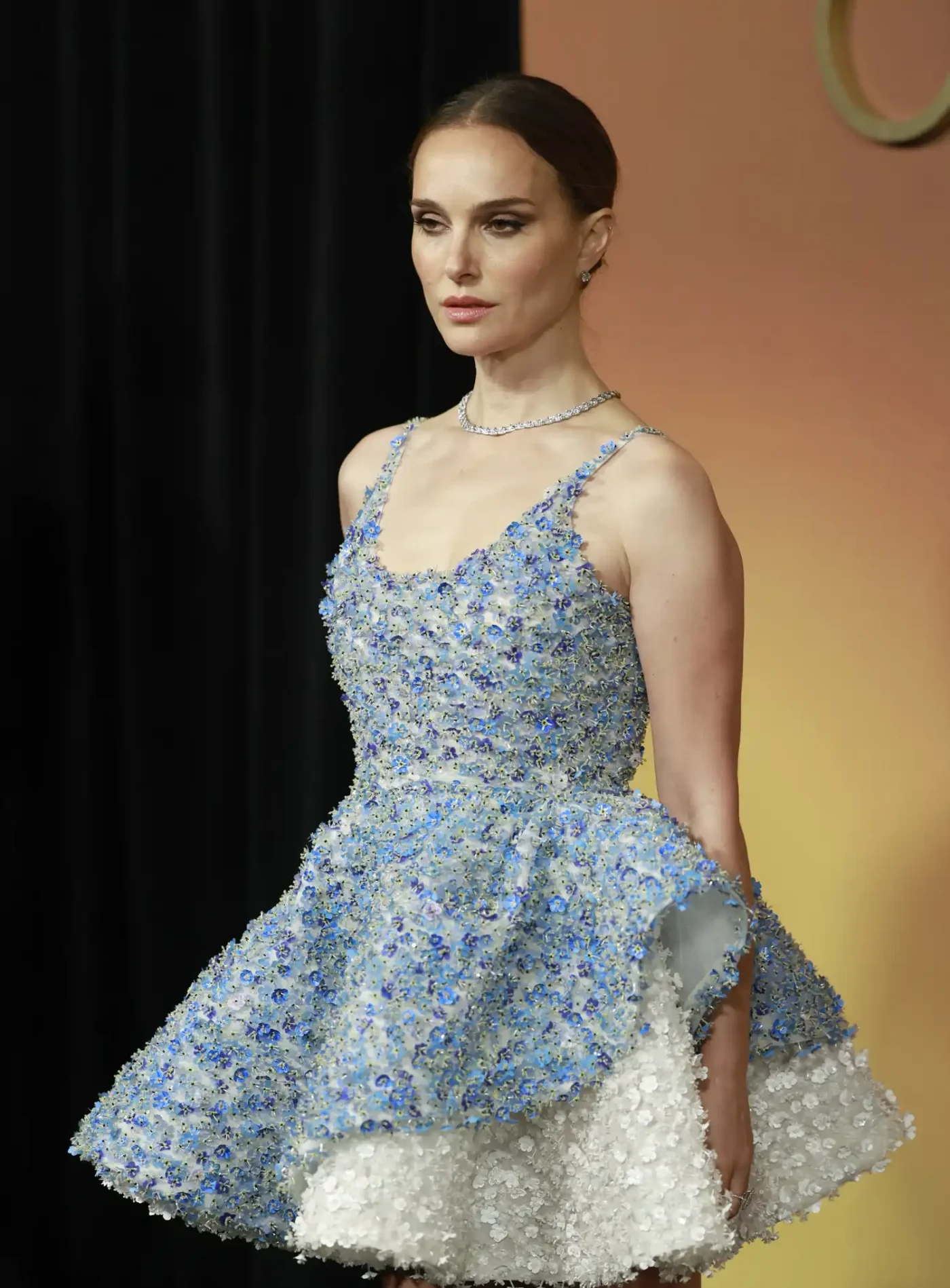 Natalie Portman in a blue dress