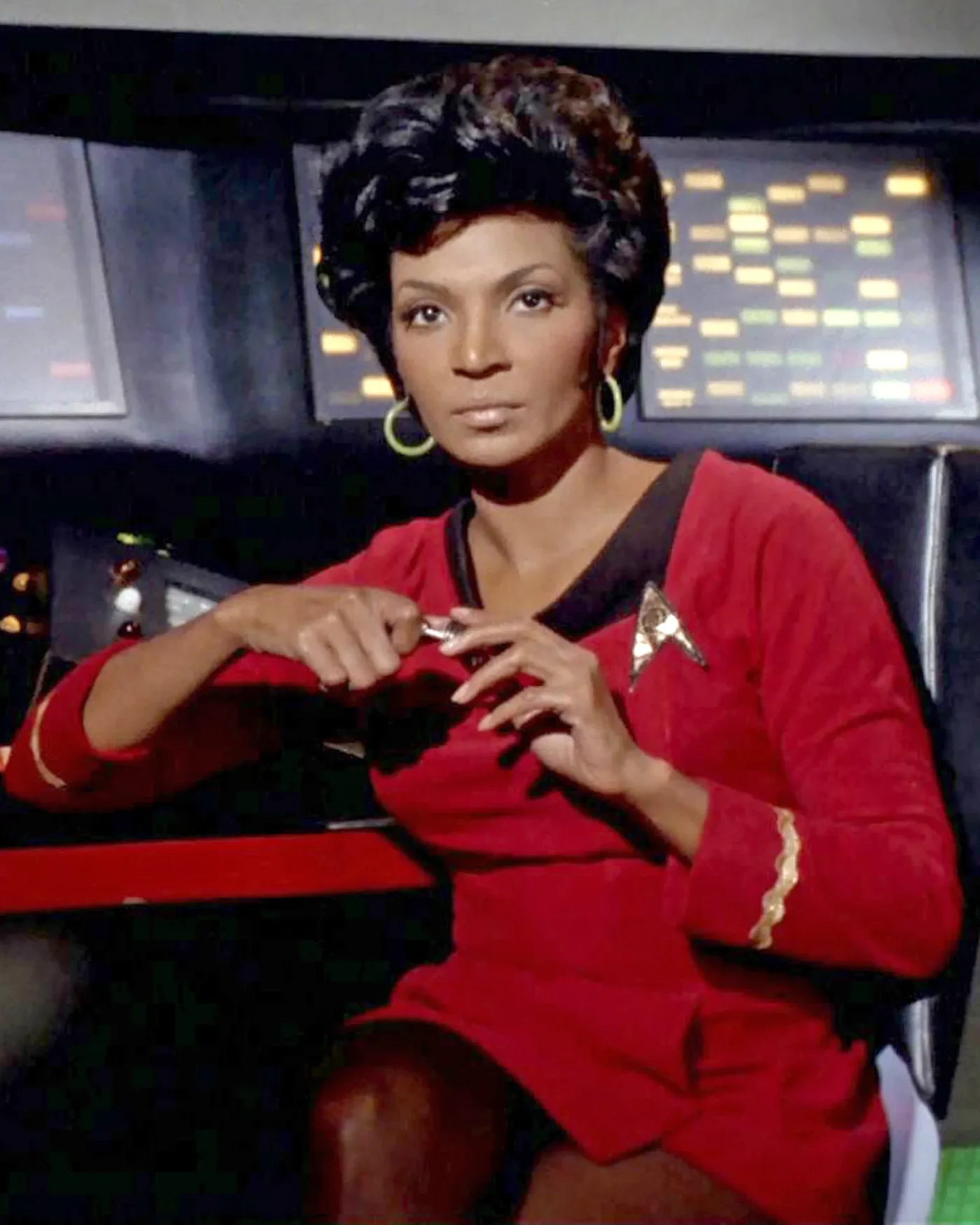 Nichelle Nichols as Lt. Uhura in the STAR TREK: THE ORIGINAL SERIES episode,