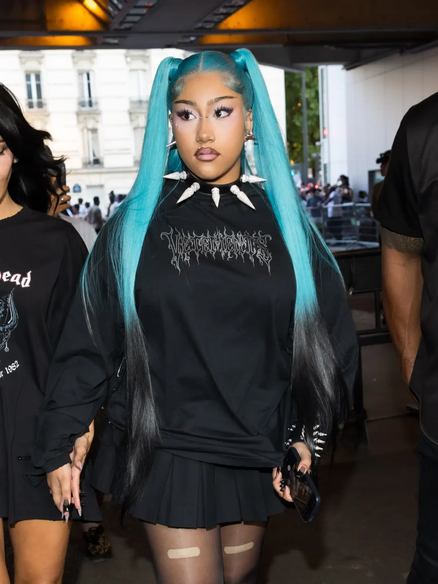North West attends the Vetements Menswear Spring/Summer 2027 show as part of Paris Fashion Week on June 26, 2026 in Paris, France.