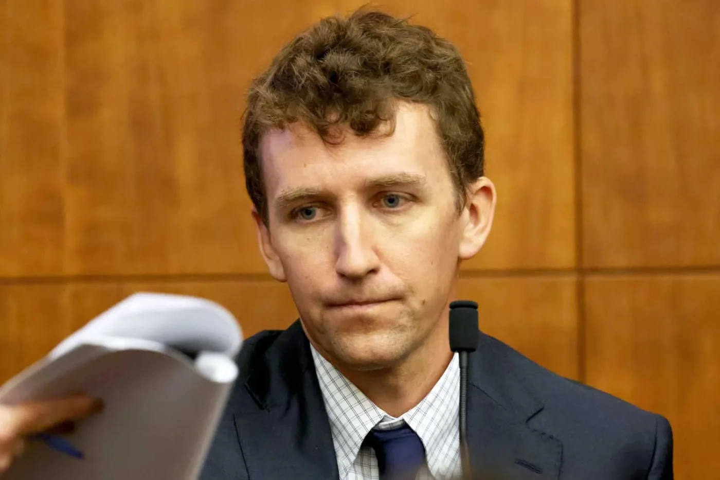 Patrick Clancy on the stand. The Lindsay Clancy murder trial is held at Plymouth Superior Court in Plymouth on July 29, 2026