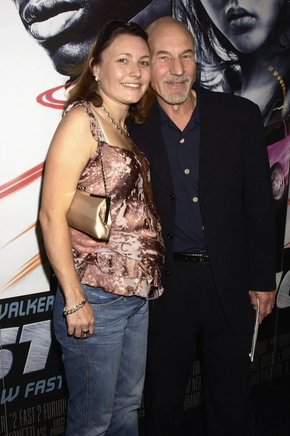 Patrick Stewart and daughter at the UK premiere of