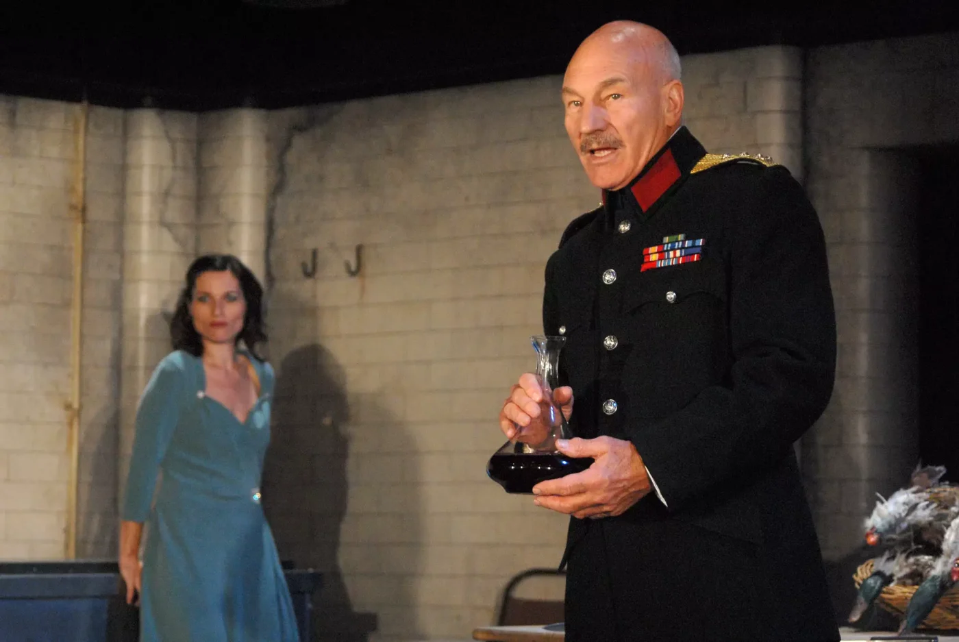 Patrick Stewart and Kate Fleetwood during a Macbeth photocall September 25, 2007