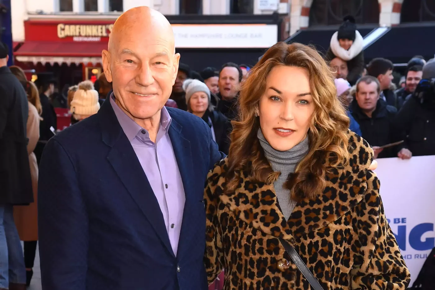 Patrick Stewart and Sophie Stewart attend a gala screening of
