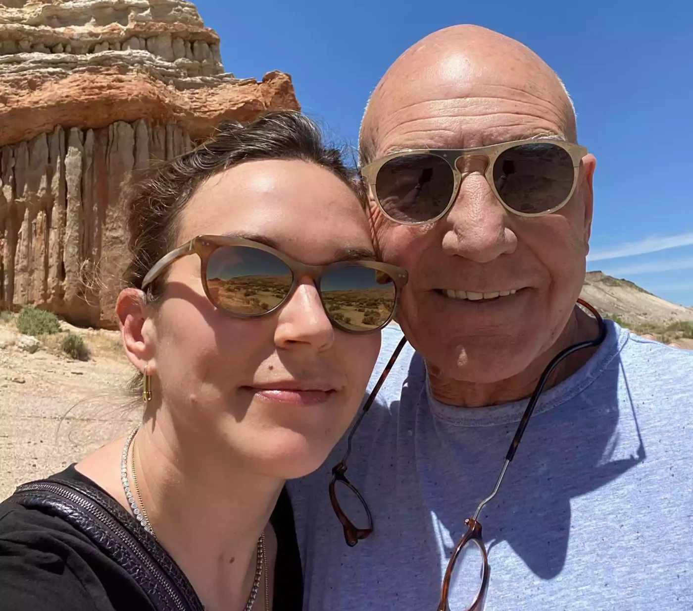 Patrick Stewart and Sunny Ozell