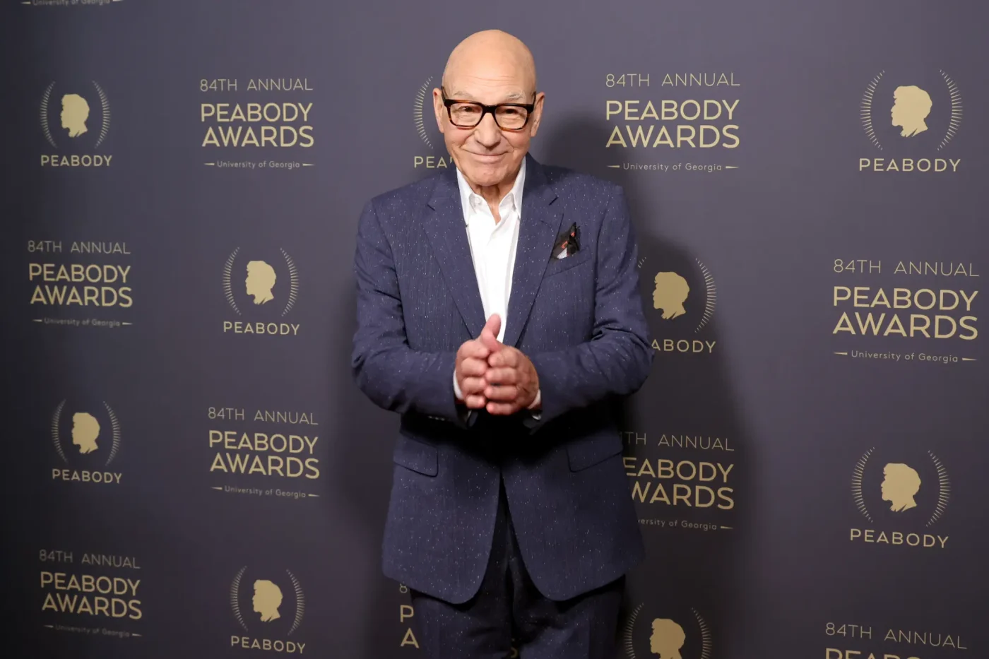 Patrick Stewart attends the 84th Annual Peabody Awards.