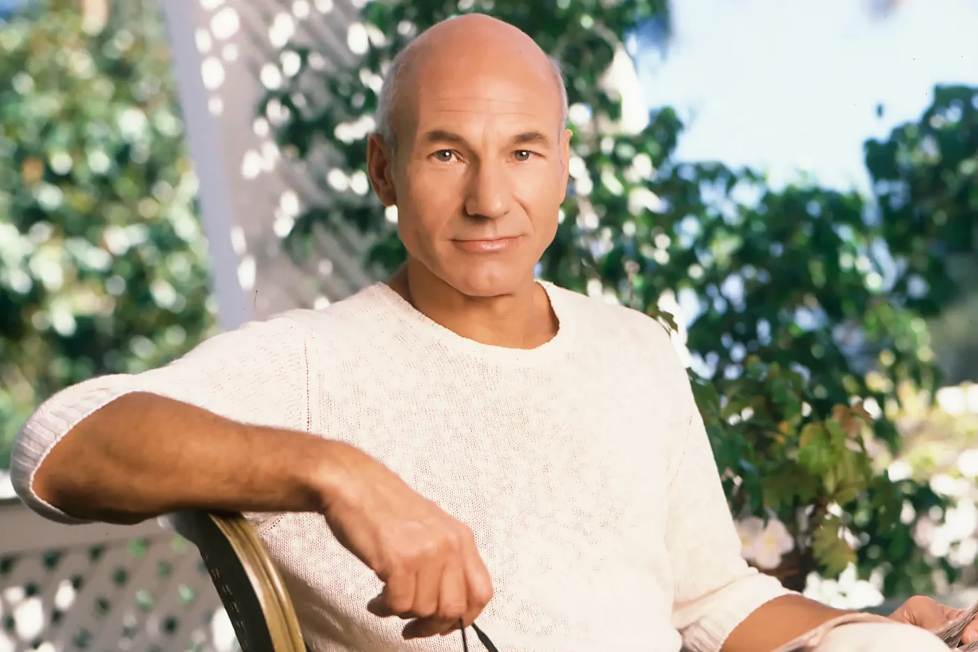 Patrick Stewart poses for a portrait in October 1988 in Los Angeles, California