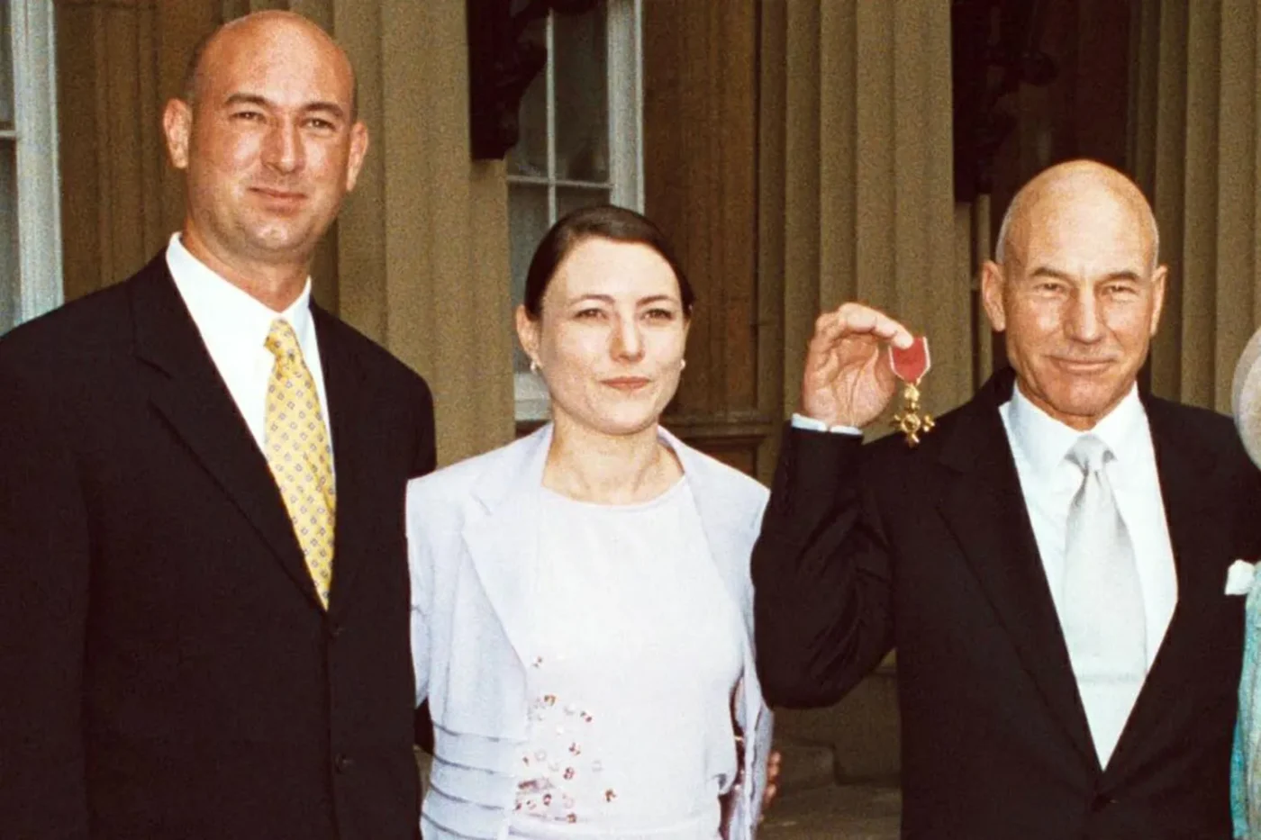 Patrick Stewart (right) with son Daniel and daughter Sophie