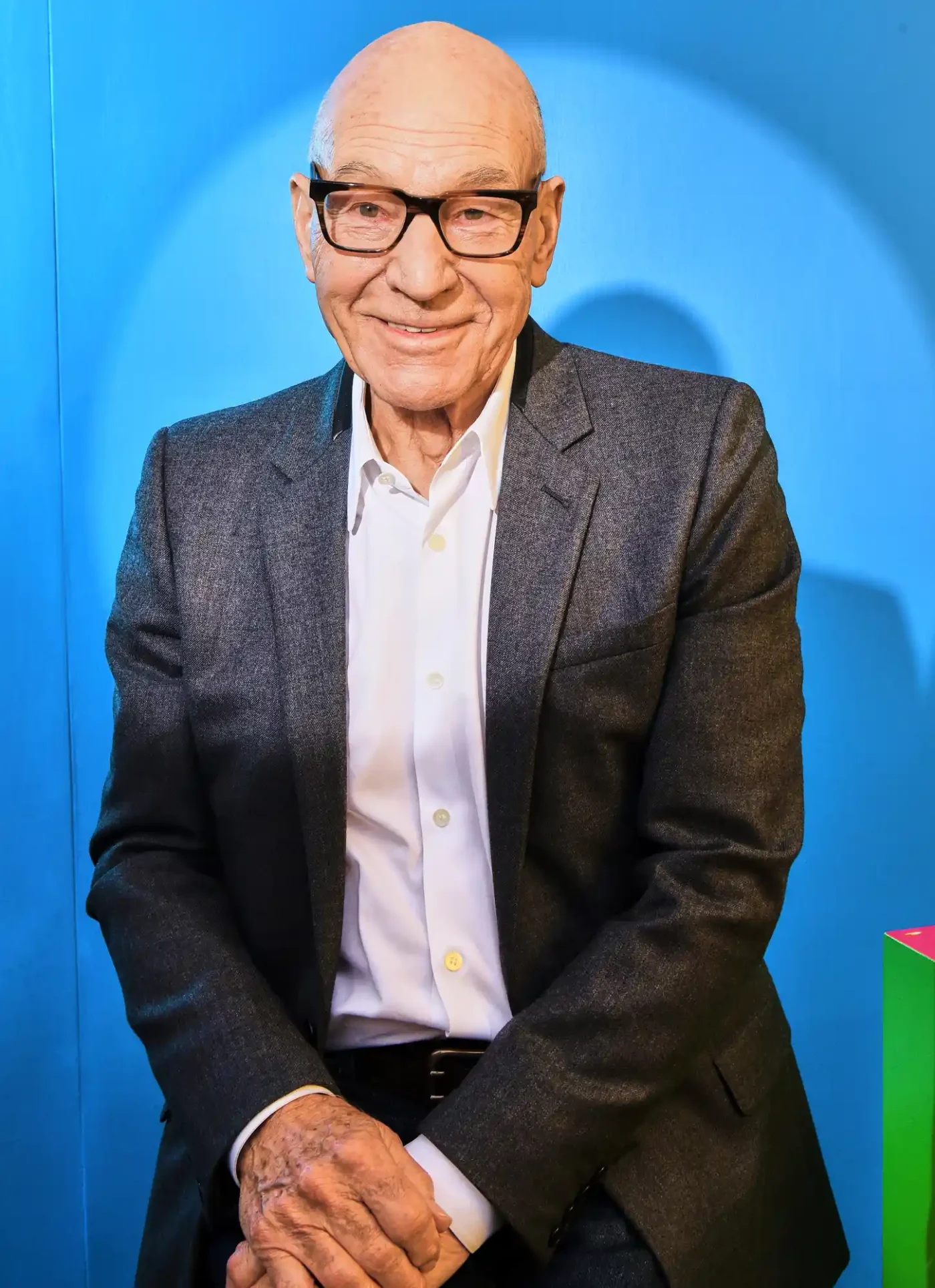 Patrick Stewart visits the #IMDboat official portrait studio at San Diego Comic-Con 2022 on The IMDb Yacht on July 23, 2022 in San Diego, California.