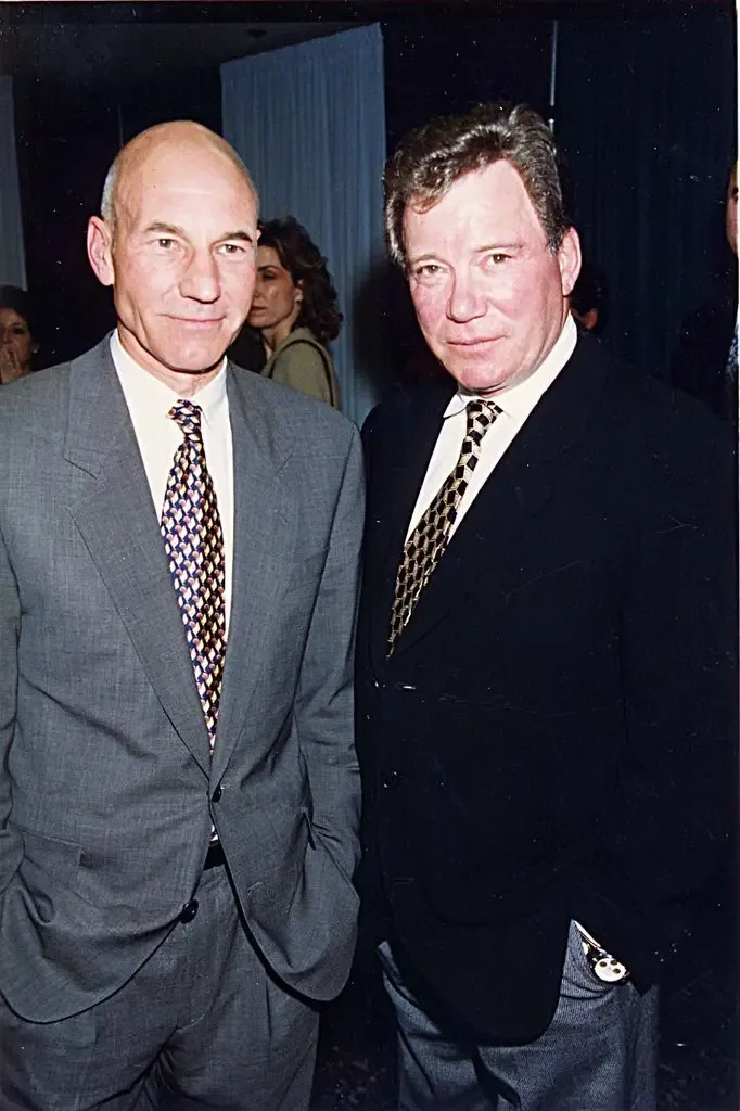 Patrick Stewart & William Shatner during 1994 ShoWest in Las Vegas, Nevada, United States.