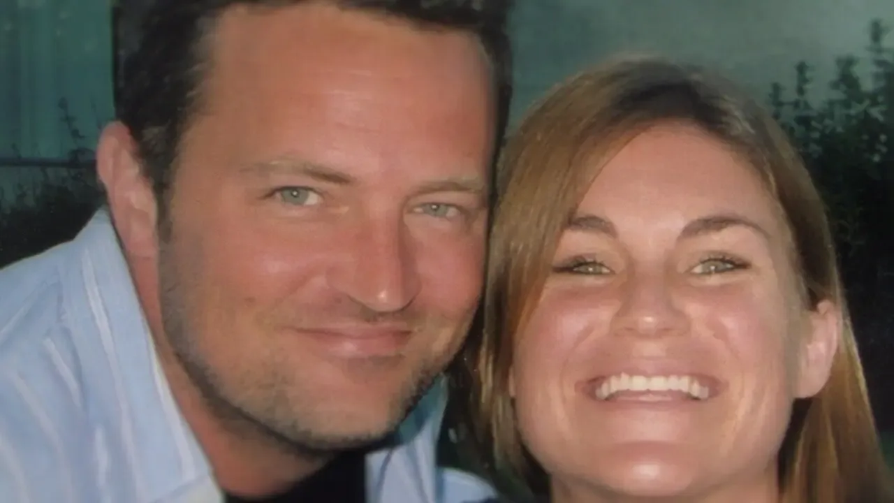 Photo of Matthew Perry and his sister, Caitlin Morrison.
