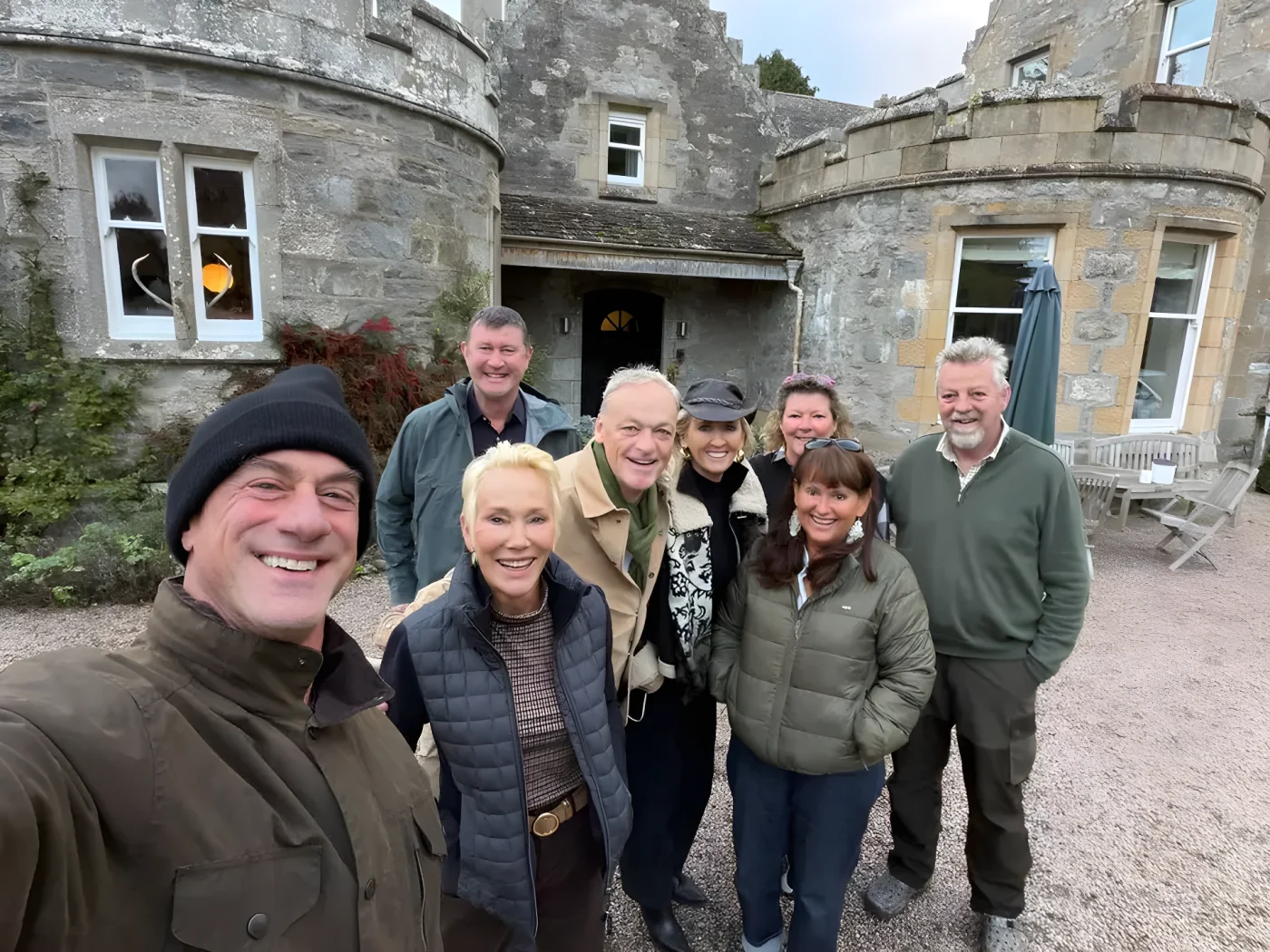 Photo shared by Chris Meloni October 2026 featuring his wife Sherman Meloni during a vacation to Scotland and Ireland