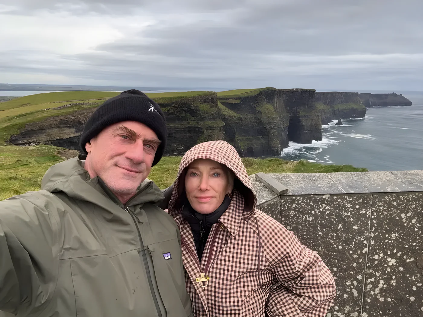 Photo shared by Chris Meloni October 2026 featuring his wife Sherman Meloni during a vacation to Scotland and Ireland
