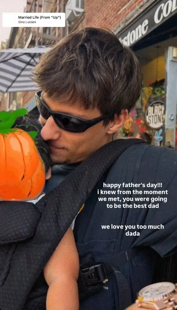 Photo shared by Millie Bobby Brown of Jake Bongiovi and their daughter in honor of Father