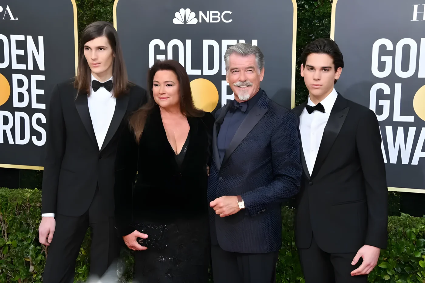 Pierce with his wife Keely and their sons, Dylan and Paris. Pierce's advice to Paris "Go into the world with a brave heart and create stories that will make the world a better place."