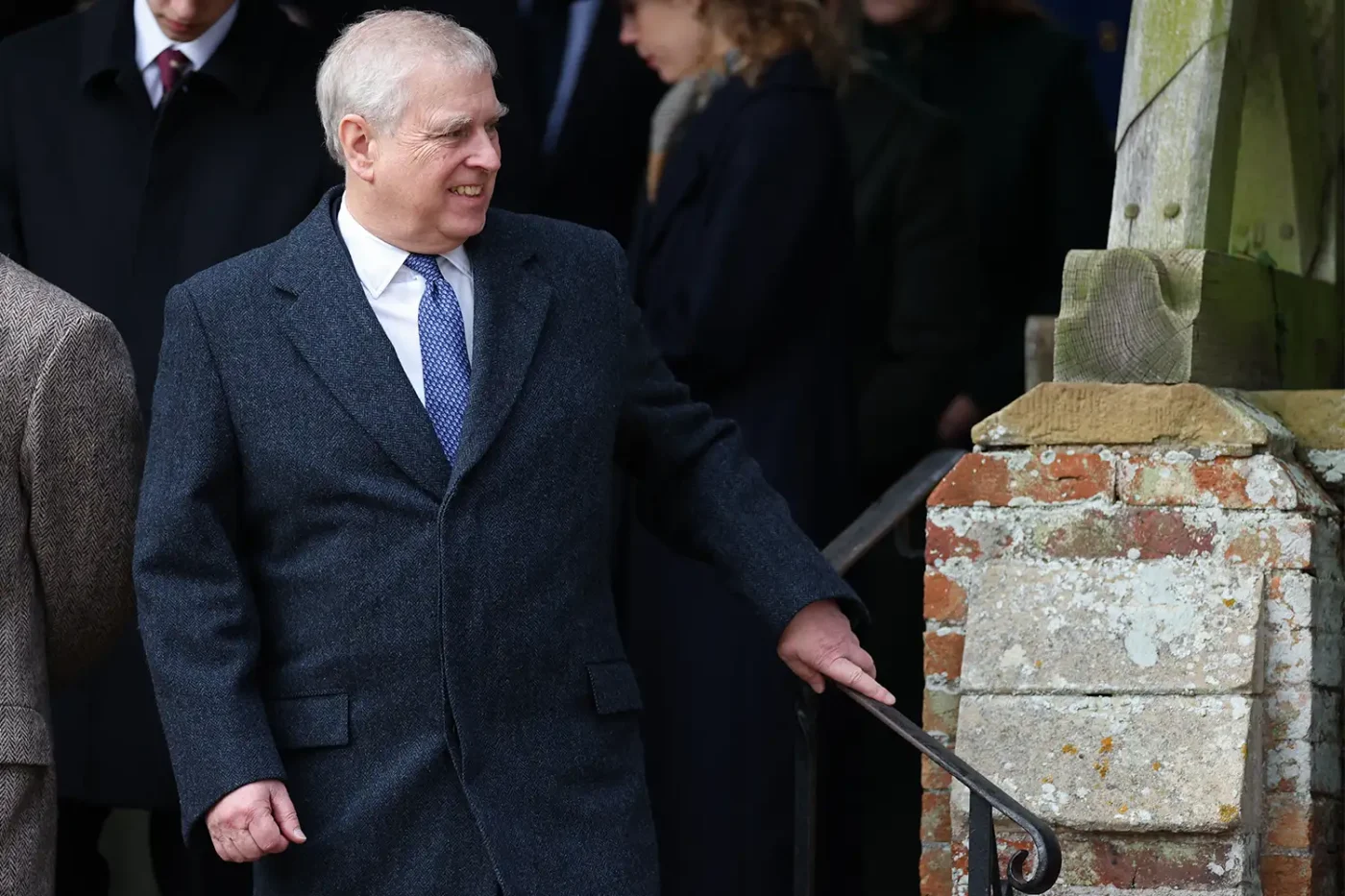 Prince Andrew, Duke of York leaves after attending for the Royal Family