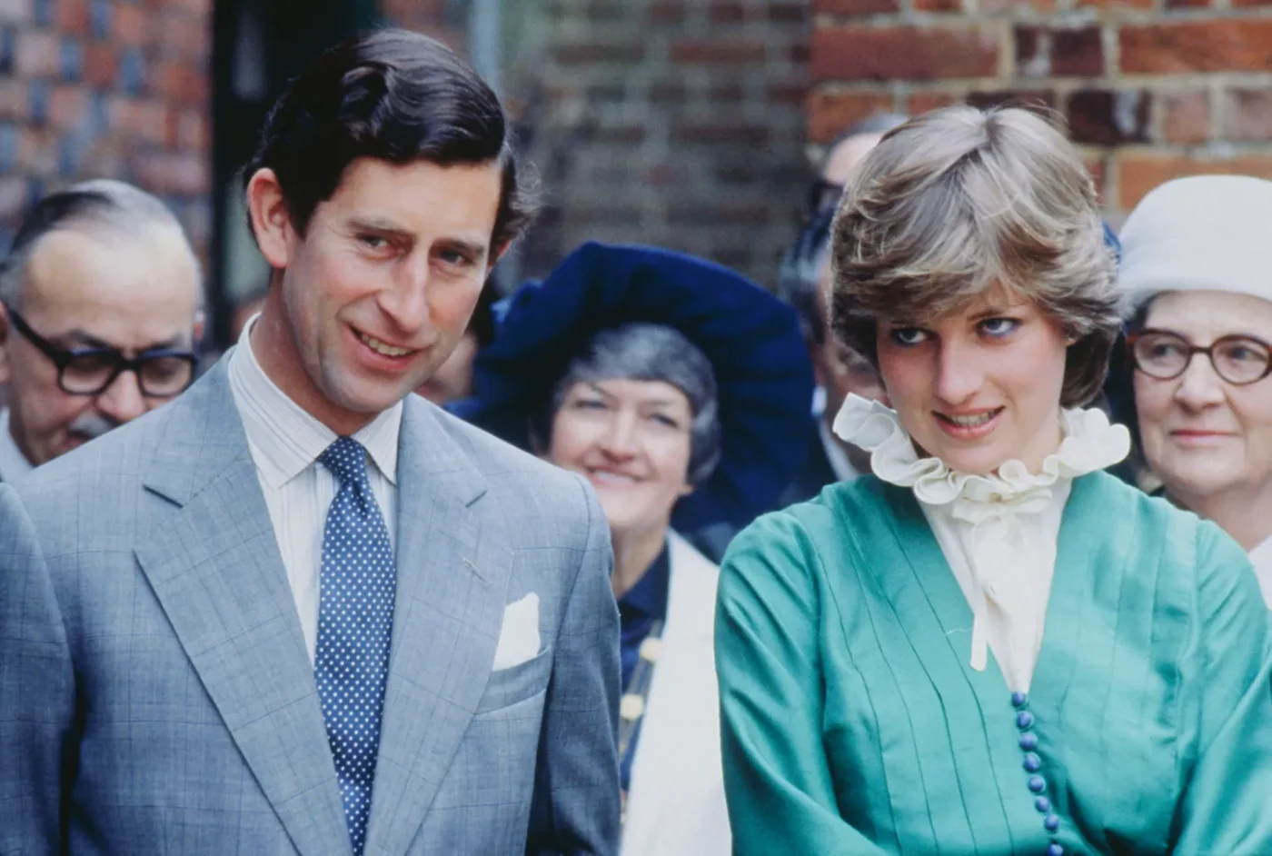 Prince Charles and Princess Diana Smiling Next to Each Other at Opening the Mountbatten Exhibition at Broadlands 1981