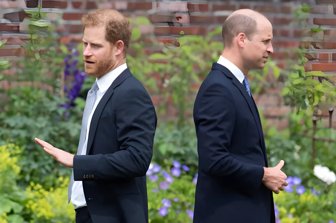 Prince Harry and Prince William on July 1, 2021