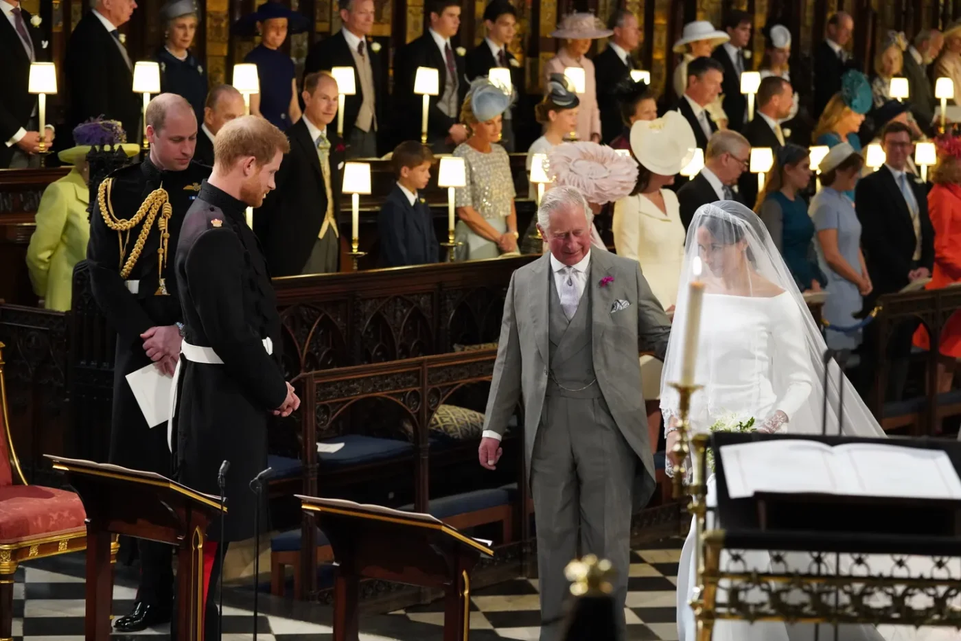 Prince Harry, King Charles and Meghan Markle