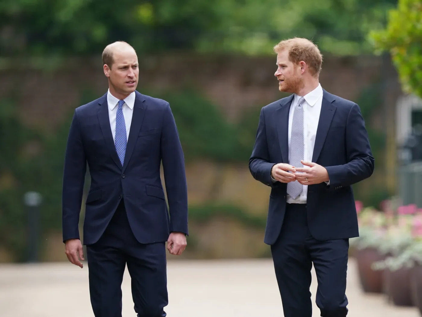 Prince William and Prince Harry on July 1, 2021