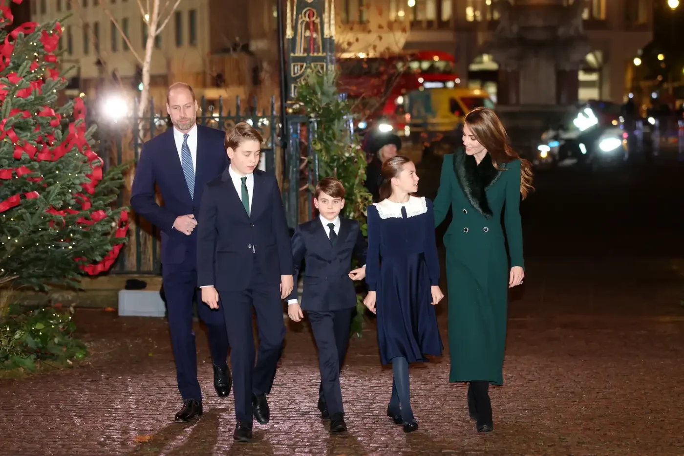 Prince William, Prince George, Prince Louis, Princess Charlotte, and Princess Kate on December 5, 2025