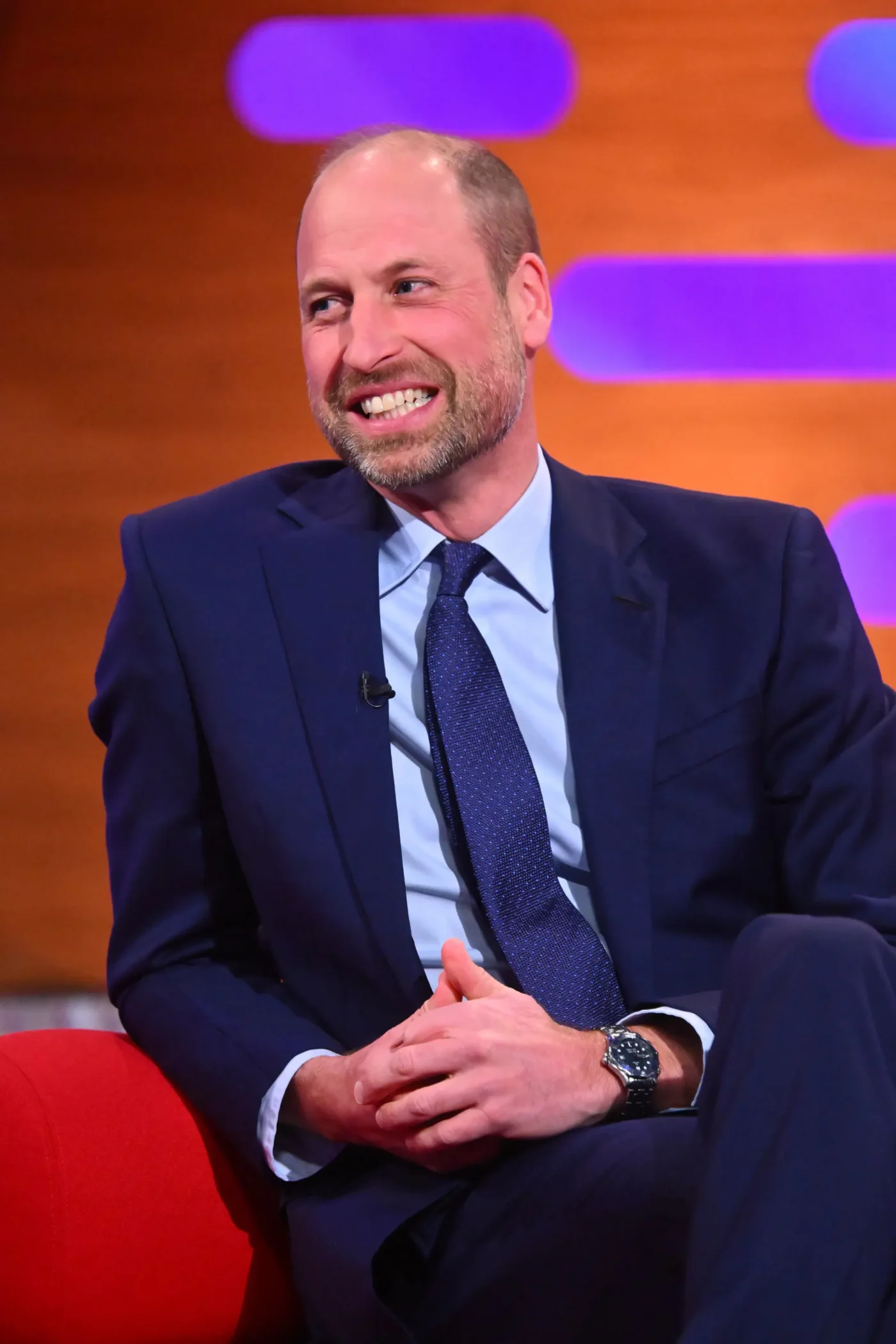 Prince William smiling during an appearance on The Graham Norton Show.