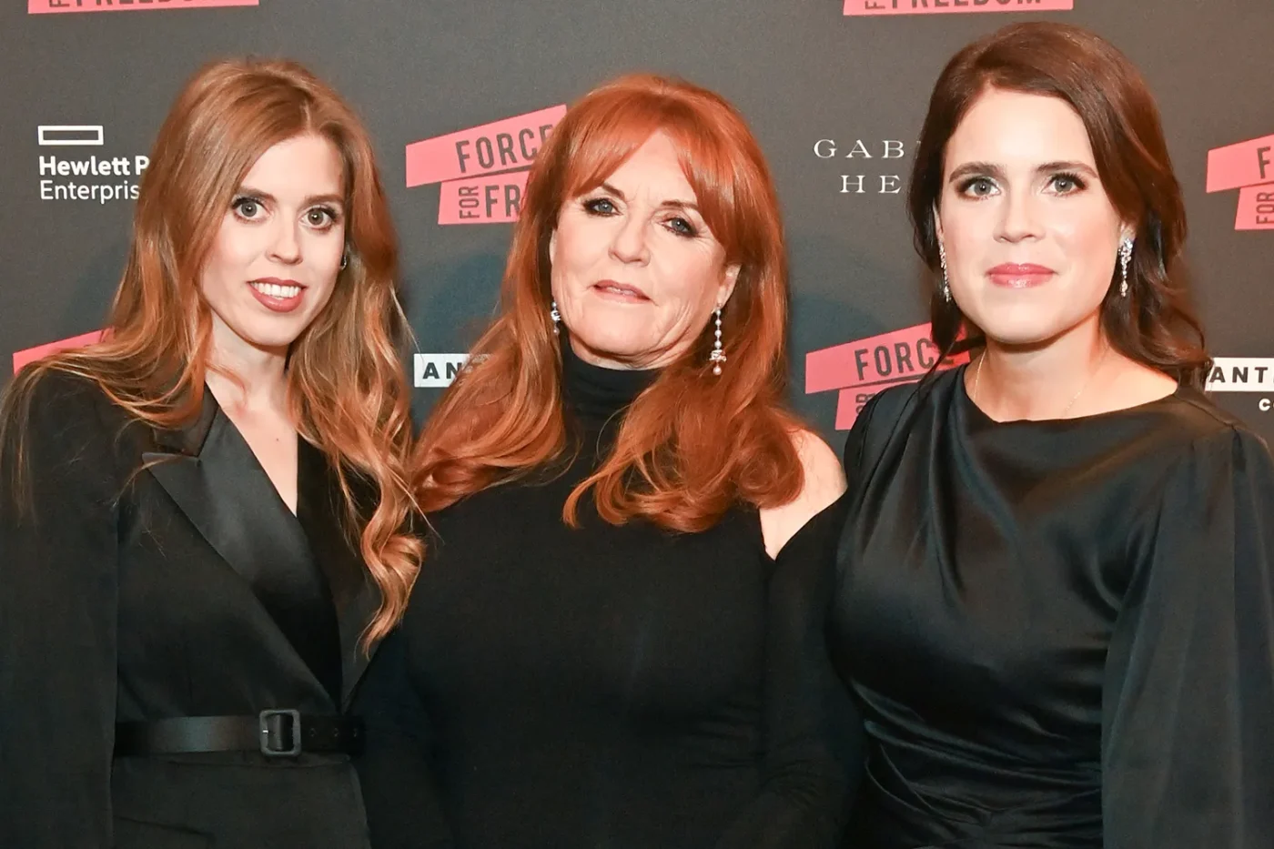Princess Beatrice of York, Sarah Ferguson, Duchess of York and Princess Eugenie of York attend The Anti Slavery Collective