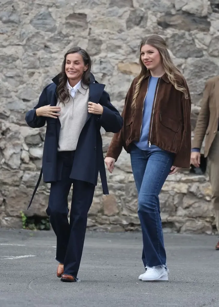 Queen Letizia and Infanta Sofia during their visit to Llanes on 24 October 2026, in Llanes