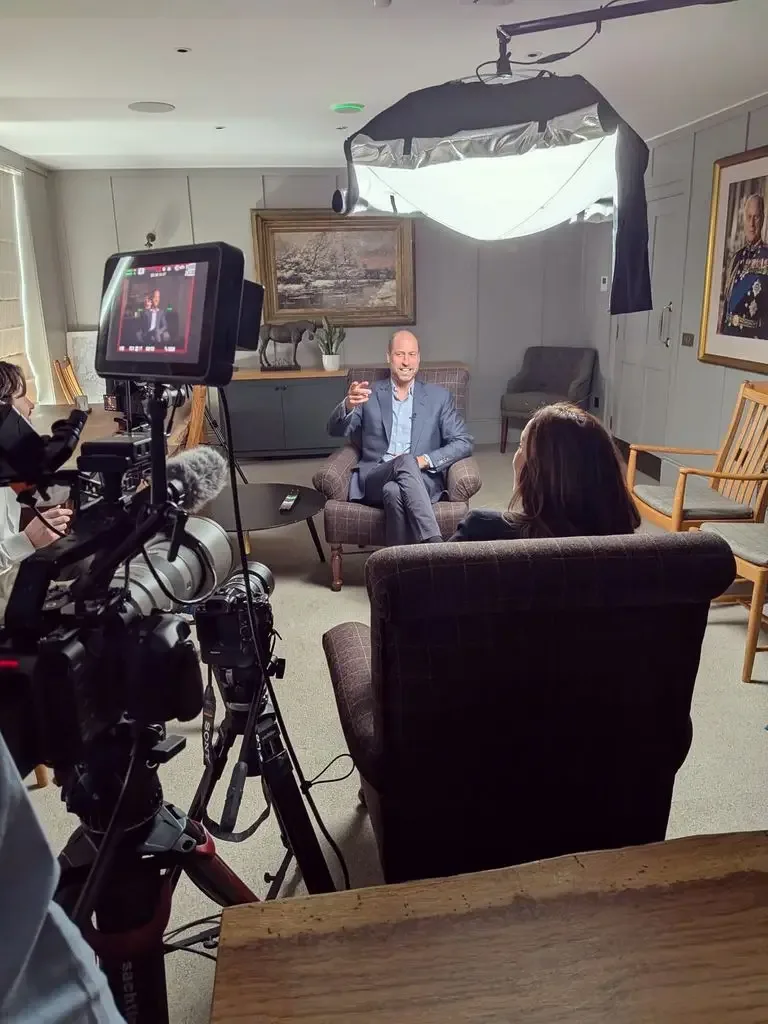 Sally Nugent also shared a behind-the-scenes picture on her Instagram page of her interview with Prince William