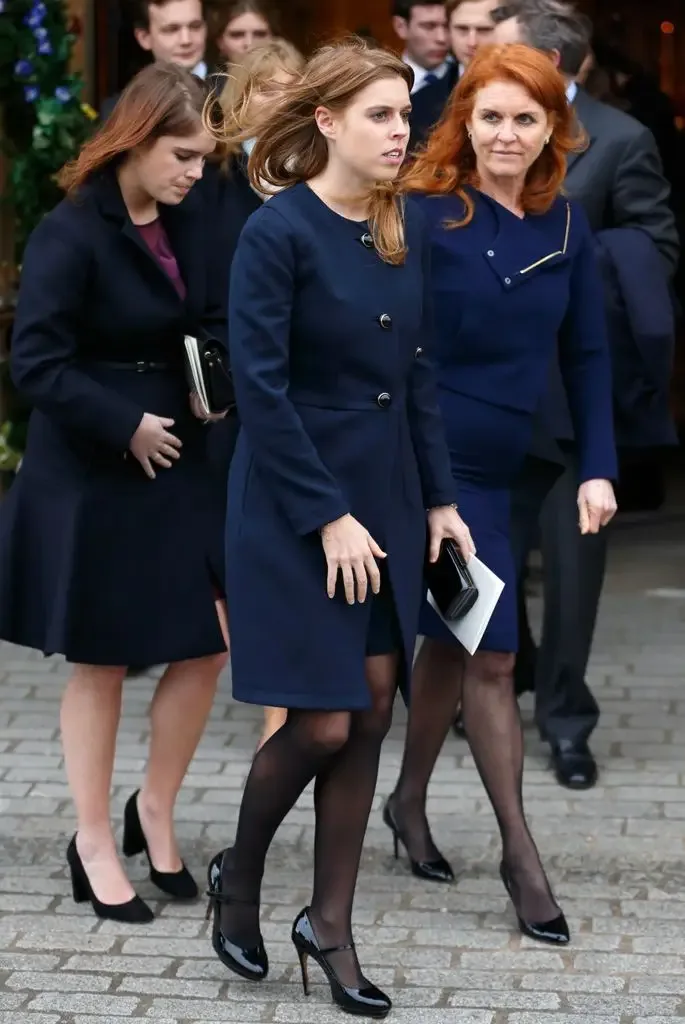 Sarah joined her daughters at a memorial for Paddy McNally (pictured previously in 2015)