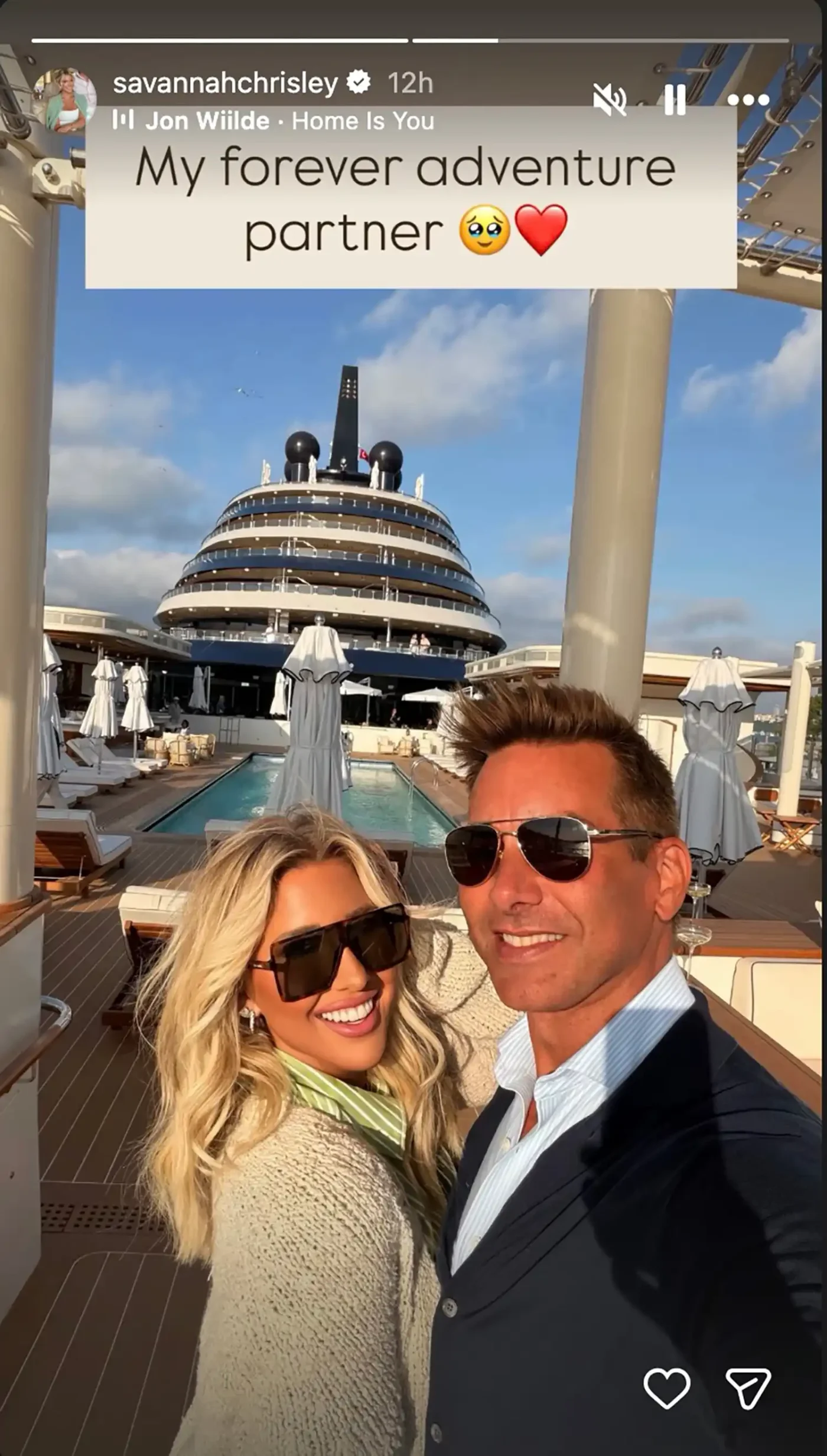 Savannah Chrisley and Jason Galanis selfie on her Instagram stories