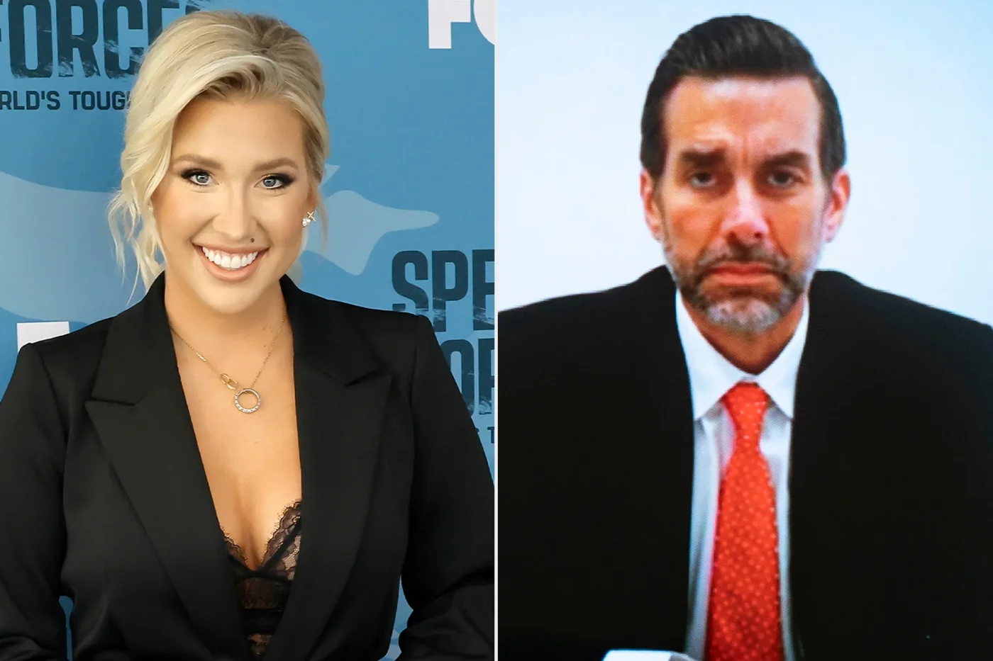 Savannah Chrisley in 2023; Jason Galanis in 2024.