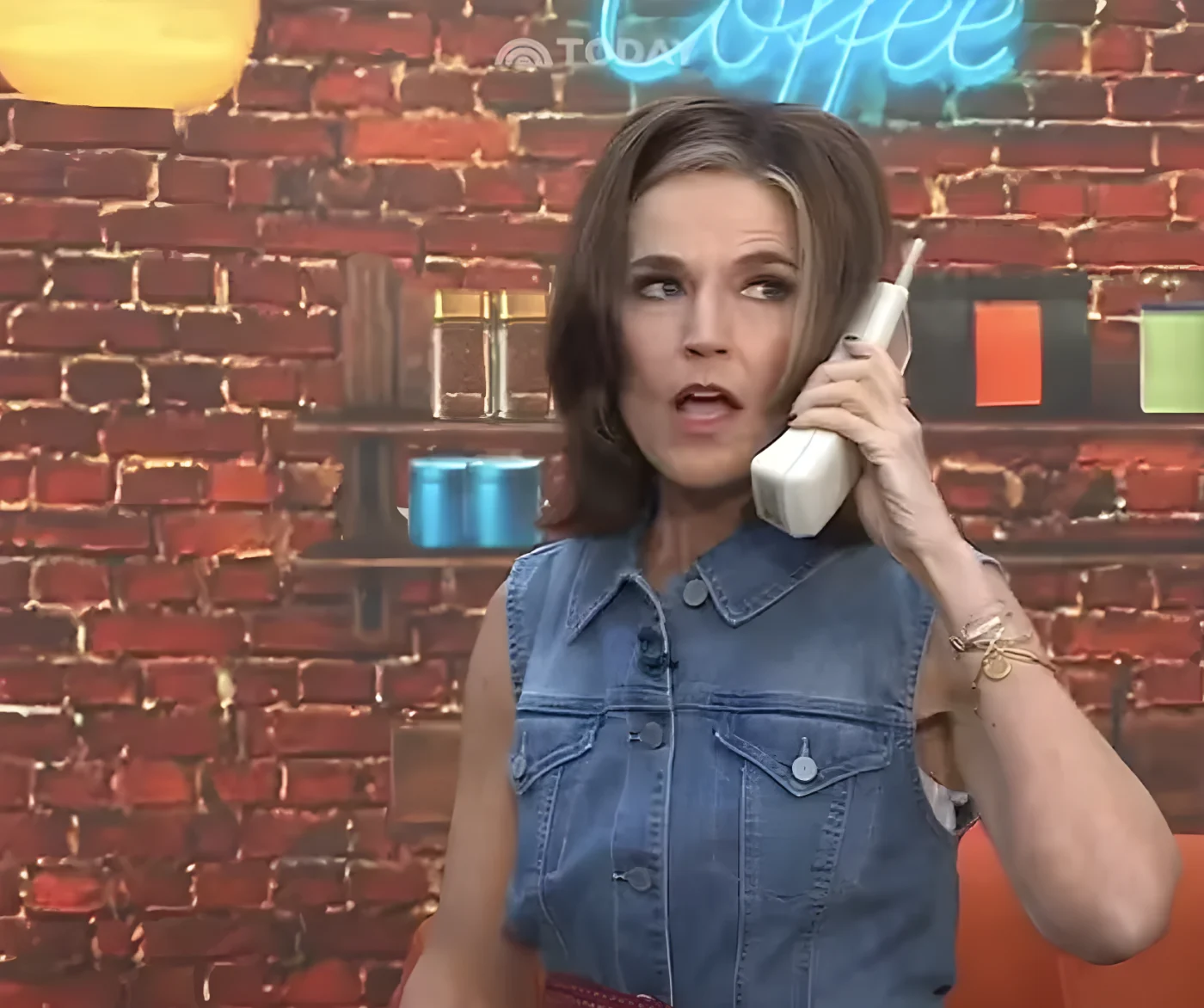Savannah Guthrie as Rachel from Friends on the phone