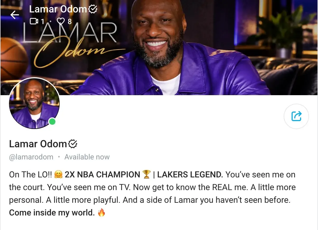 Screenshot of Lamar Odom