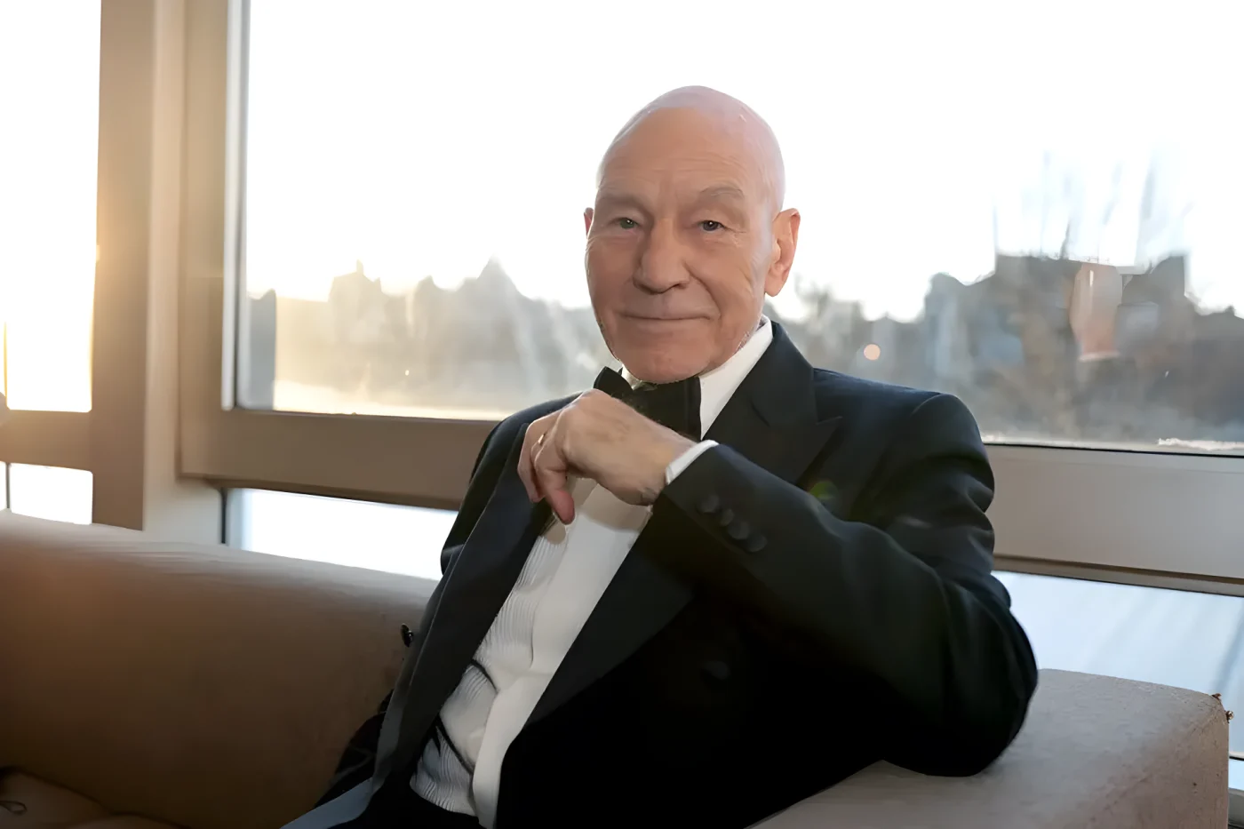 Sir Patrick Stewart attends the EE BAFTA Film Awards 2023 at The Royal Festival Hall on February 19, 2023 in London, England.