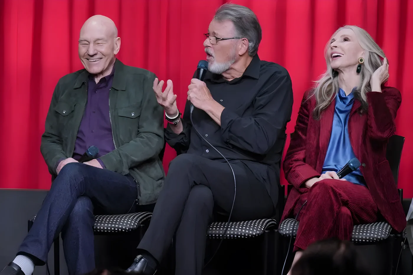 Sir Patrick Stewart, Jonathan Frakes and Gates McFadden attend the STAR TREK: PICARD FYC event in 2023