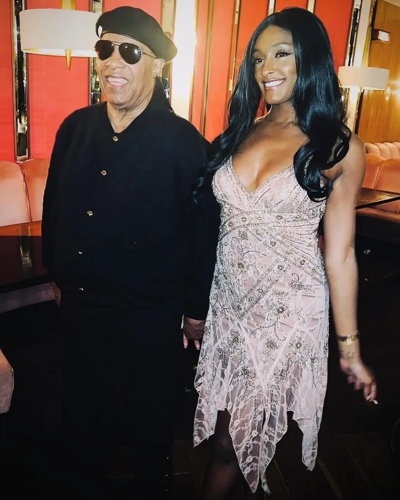 Stevie Wonder and Sophia Morris
