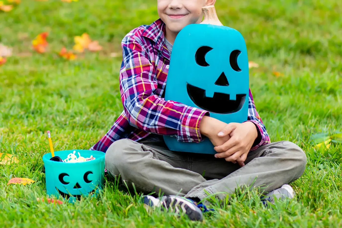 symbol of alternative non-food treats for children with food allergies. the concept of health for children in the Halloween season.