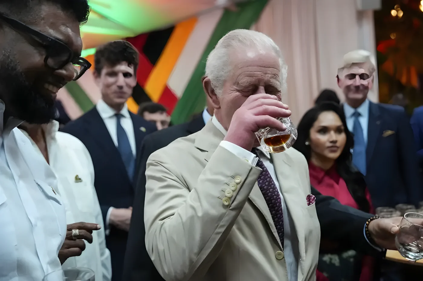 The King said the rum was 'very good'