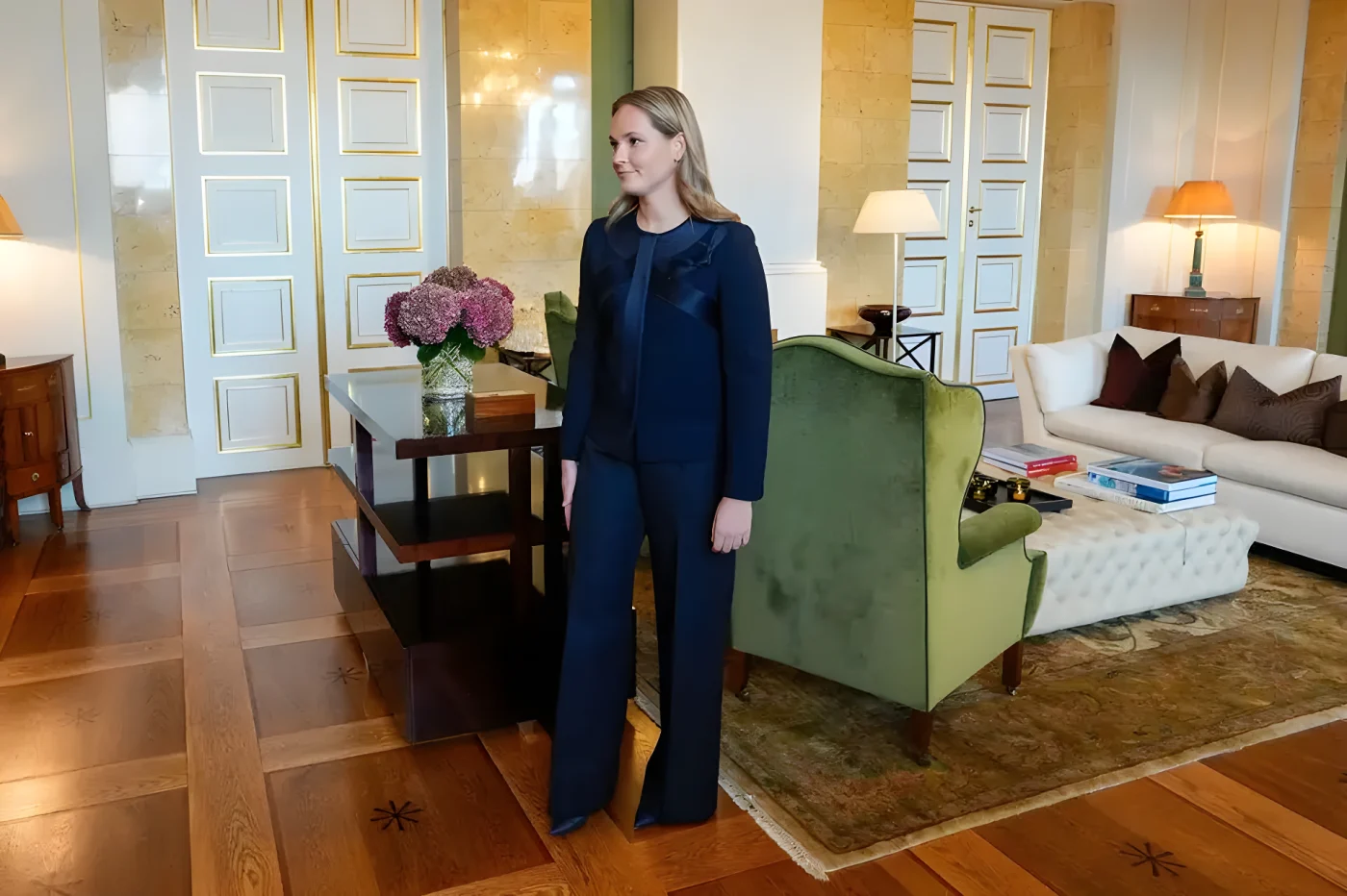 The Princess was seen in her new office for the first time