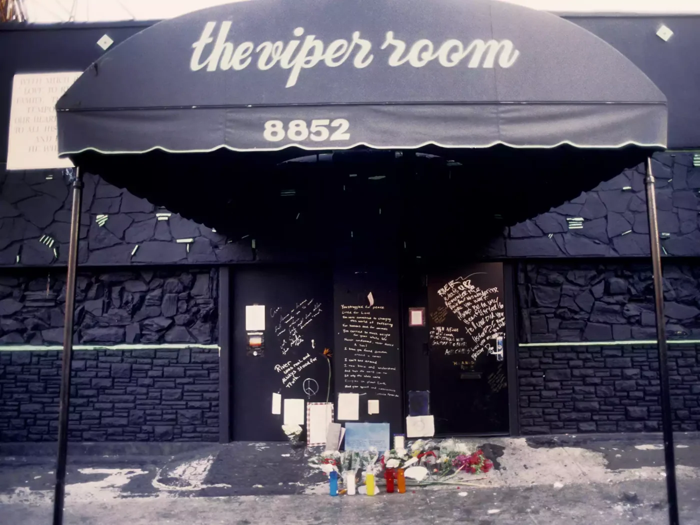 The Viper Room the day after the death of actor River Phoenix