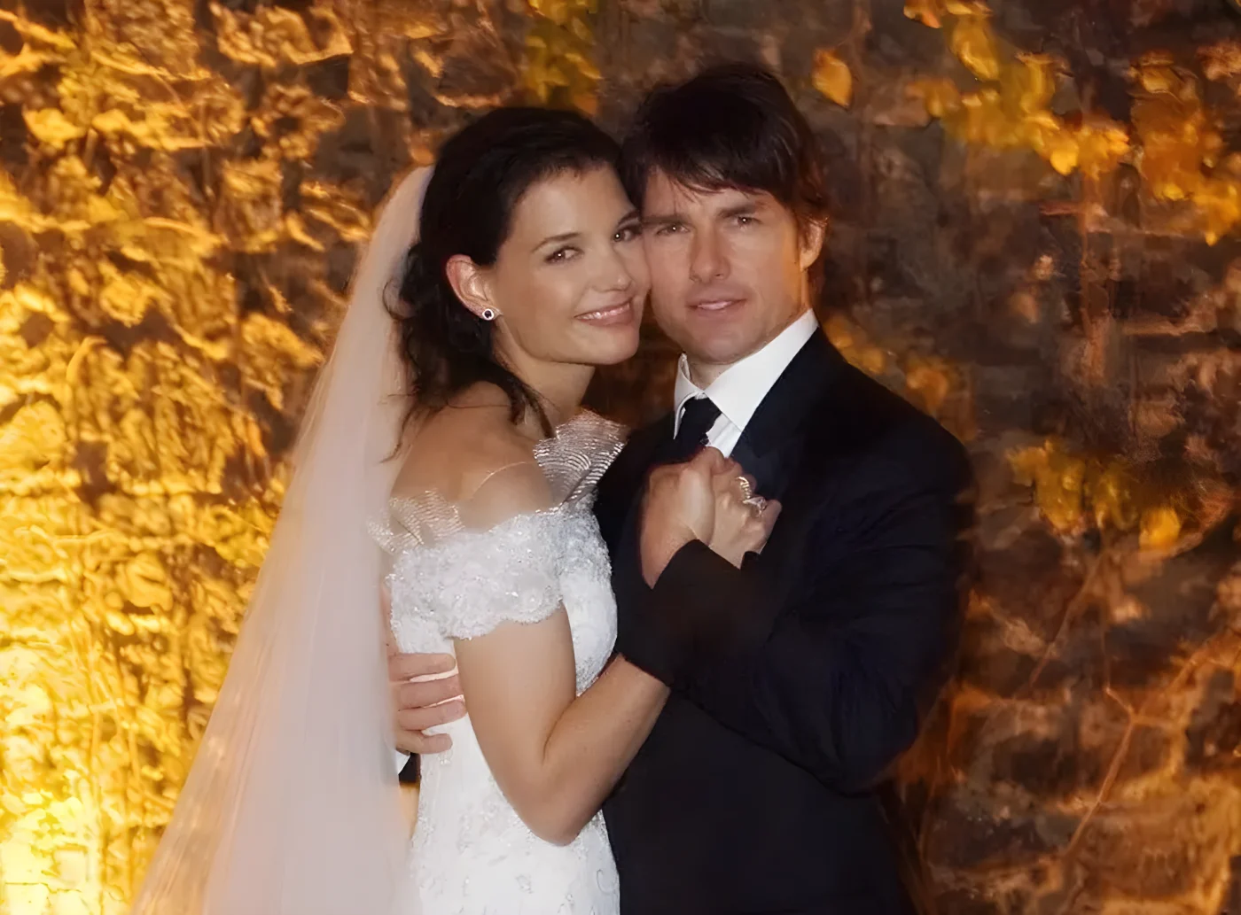 Tom Cruise (right) and Katie Holmes were wed just after sunset on November 18, 2006 at Odescalchi Castle overlooking Lake Braccino outside of Rome, Italy