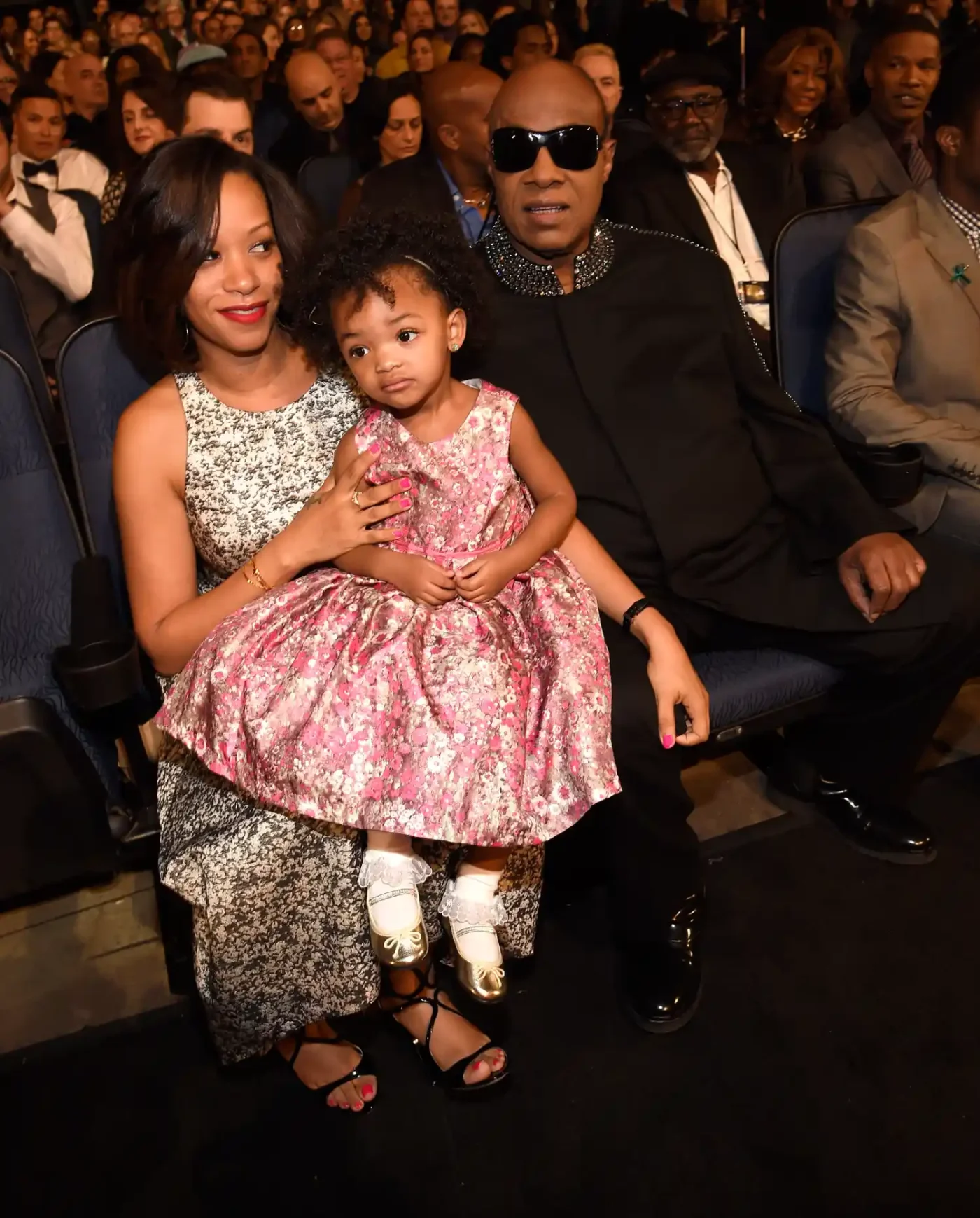 Tomeeka Robyn Bracy, Zaiah Morris and Stevie Wonder