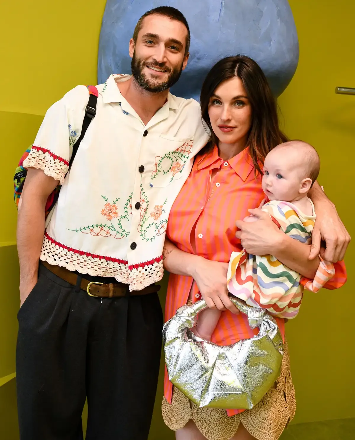 Tony Wilson, Rainey Qualley, and Bluebell Coyote Wilson in 2025.