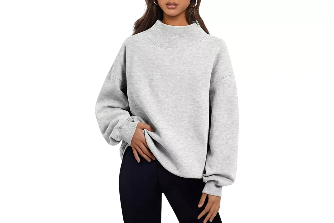 Trendy Queen Womens Oversized Sweatshirts Turtleneck Pullover Long Sleeve Hoodies Tops Fall Fashion Outfits 2024 Clothes
